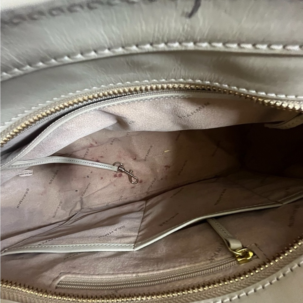 Brahmin Raelynn Satchel Sand Leather Beige gray bag - Picture 16 of 16